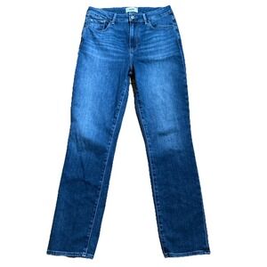 Paige Jeans Women's 28 Gemma High Waist Cigarette Jeans Blue Stretch Denim